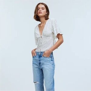Madewell Tie Front Top